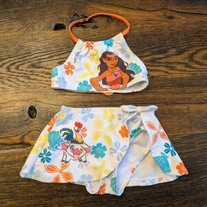 Colorful Moana Halter Top and Skirt Swim Suit